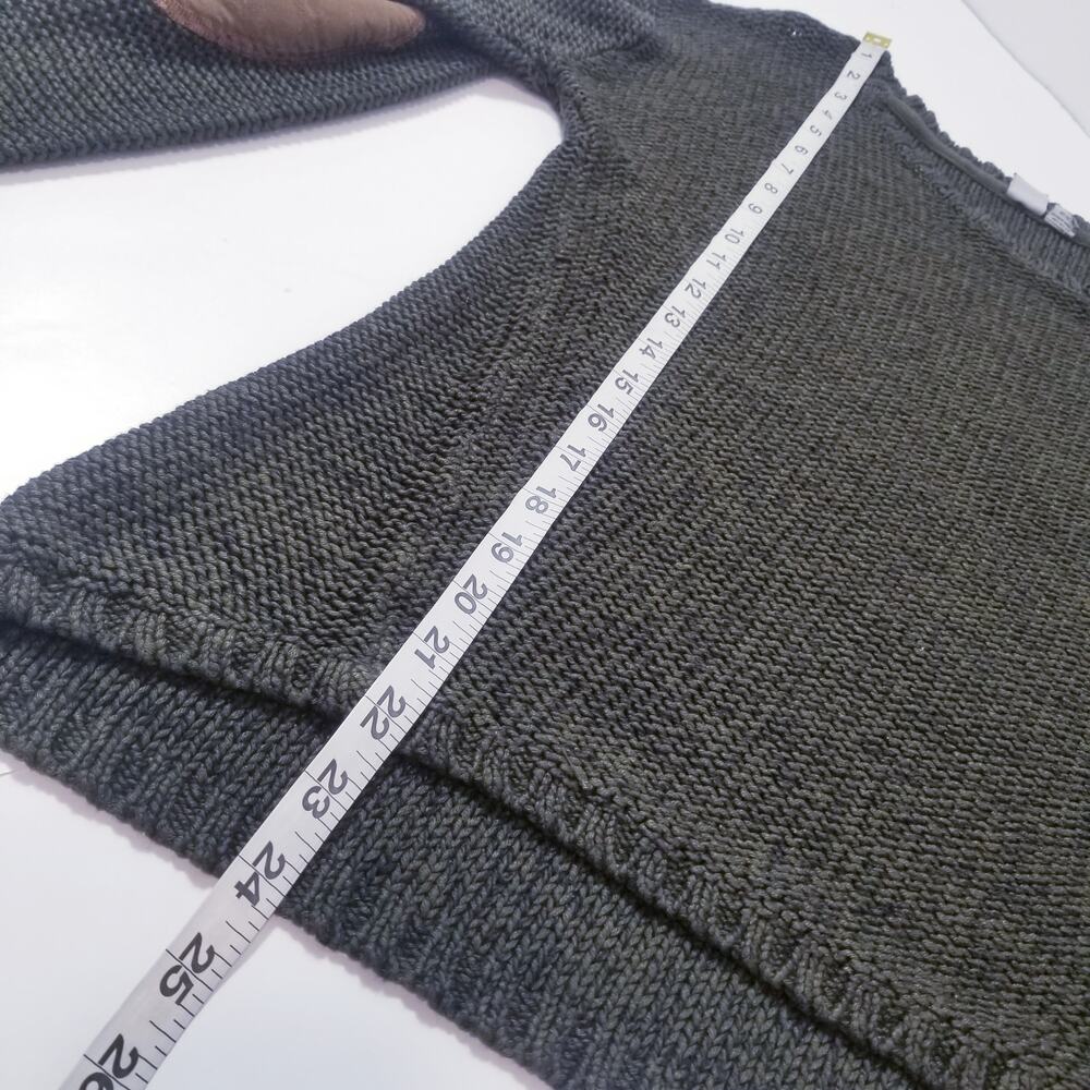 Quinn Green Patchwork Knit Pullover Sweater - image 8